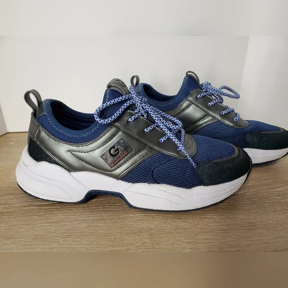 G by Guess Shoes Guess Womens Jimmi Sneaker Shoes Navy Blue